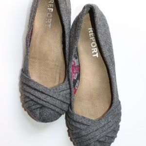Report wool gray flats